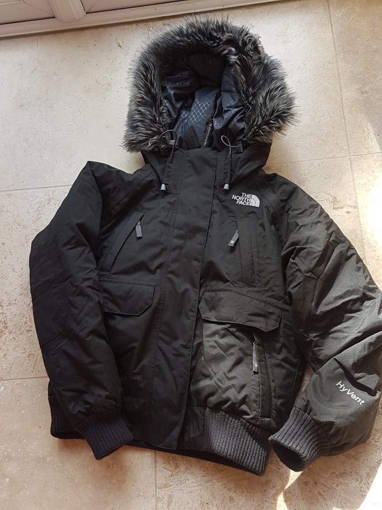 north face bomber jacket with fur hood